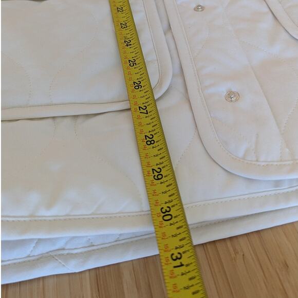 Sézane Sezane Farel Off White Ecru Oversized Quilted Cotton Jacket, size 42/XL - Picture 6 of 11
